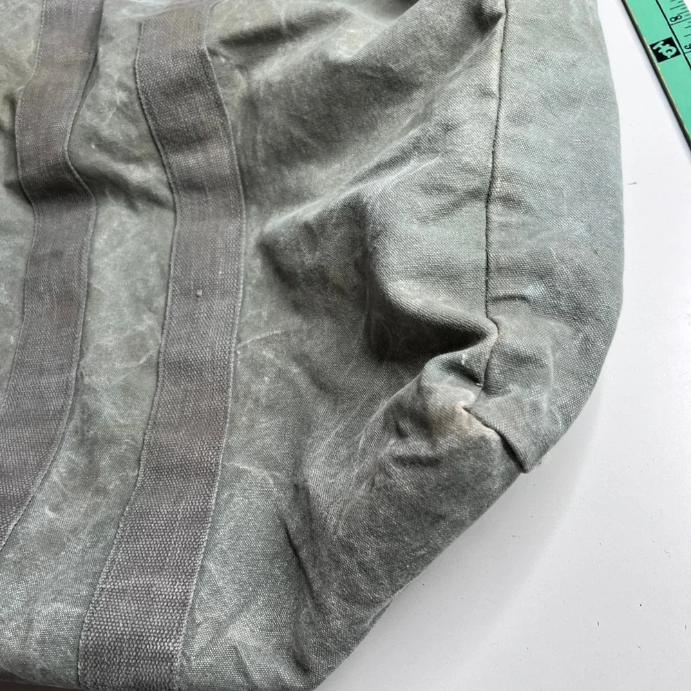 Vintage Military Style Canvas Aviator Kit Bag Duffel Olive Drab Green Large